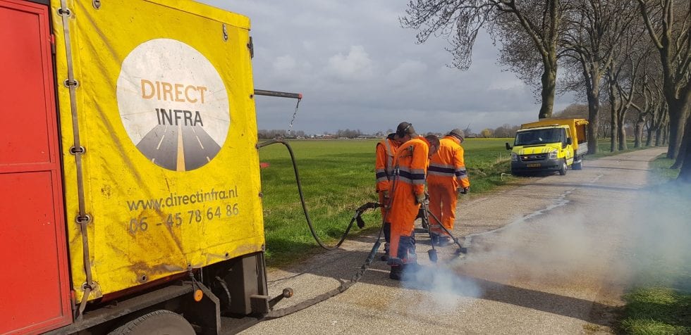 Direct Infra werkt veiliger tijdens asfalteerwerkzaamheden met AXIWI